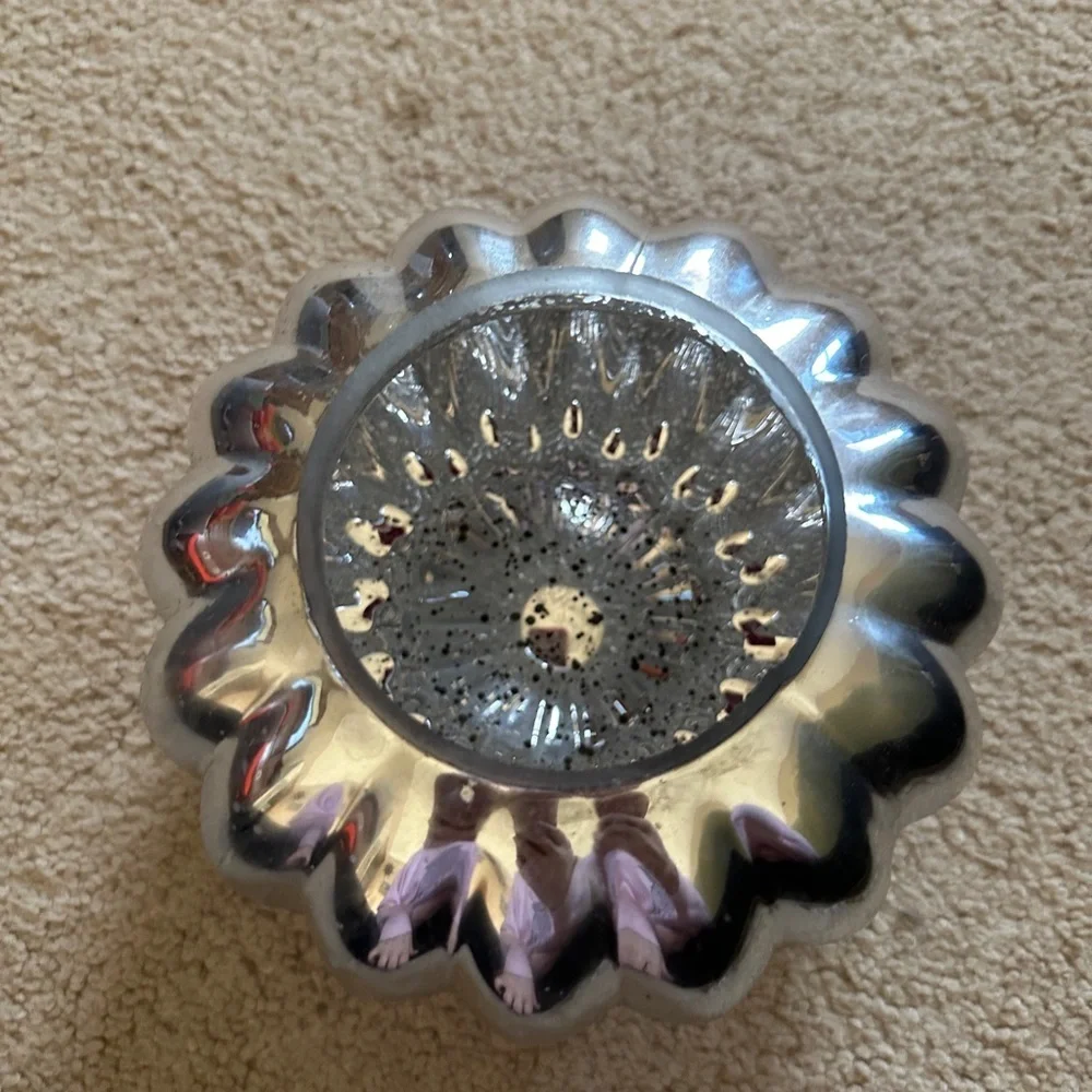Silver Pumpkin-Shaped Vase